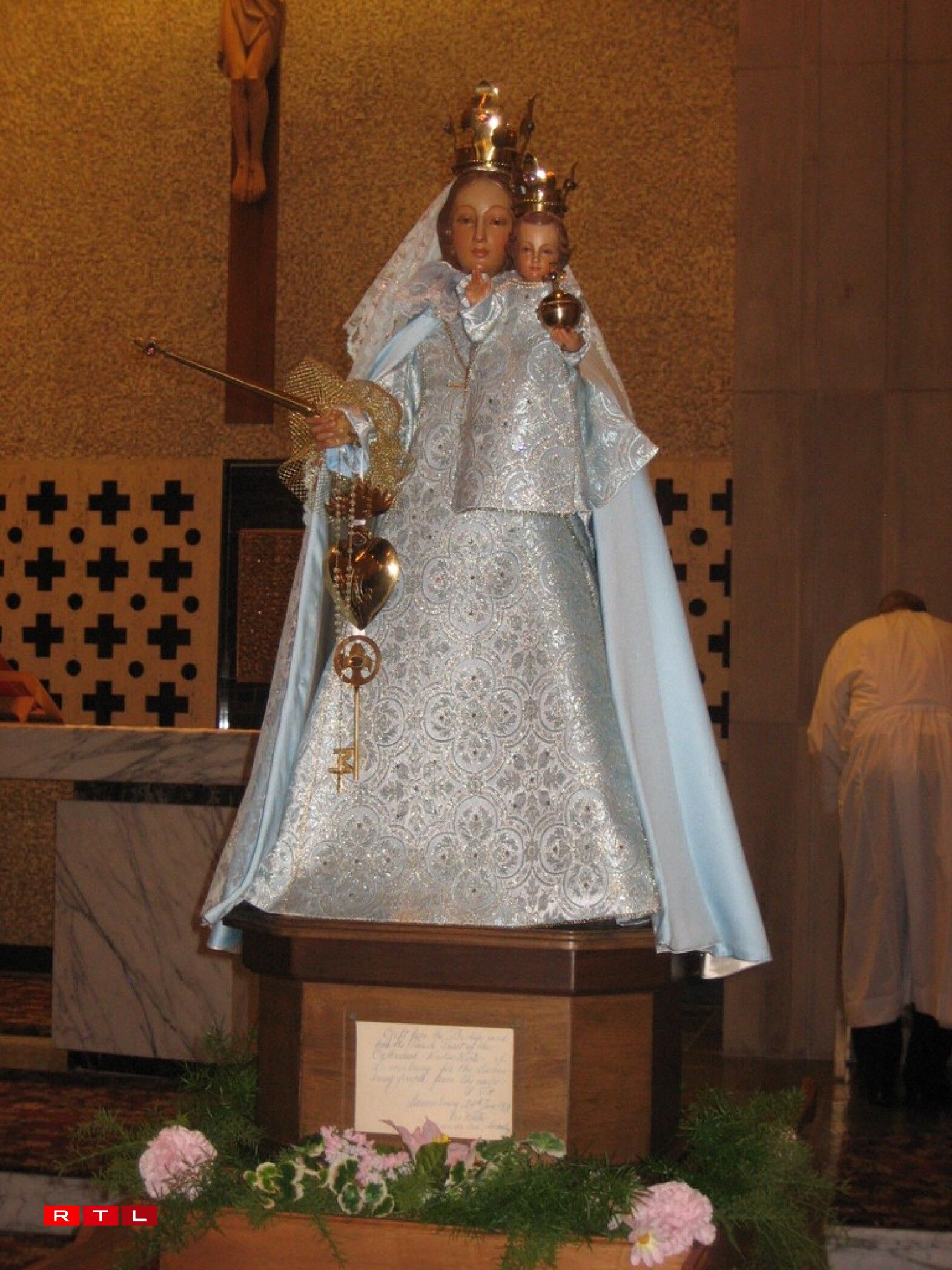 Statue of Our Lady of Luxembourg at Carmelite Monastery Chapel - Des Plaines, Illinois.