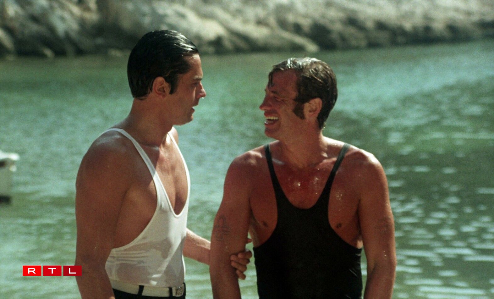 Den Alain Delon un der Säit vum Jean-Paul Belmondo am Film