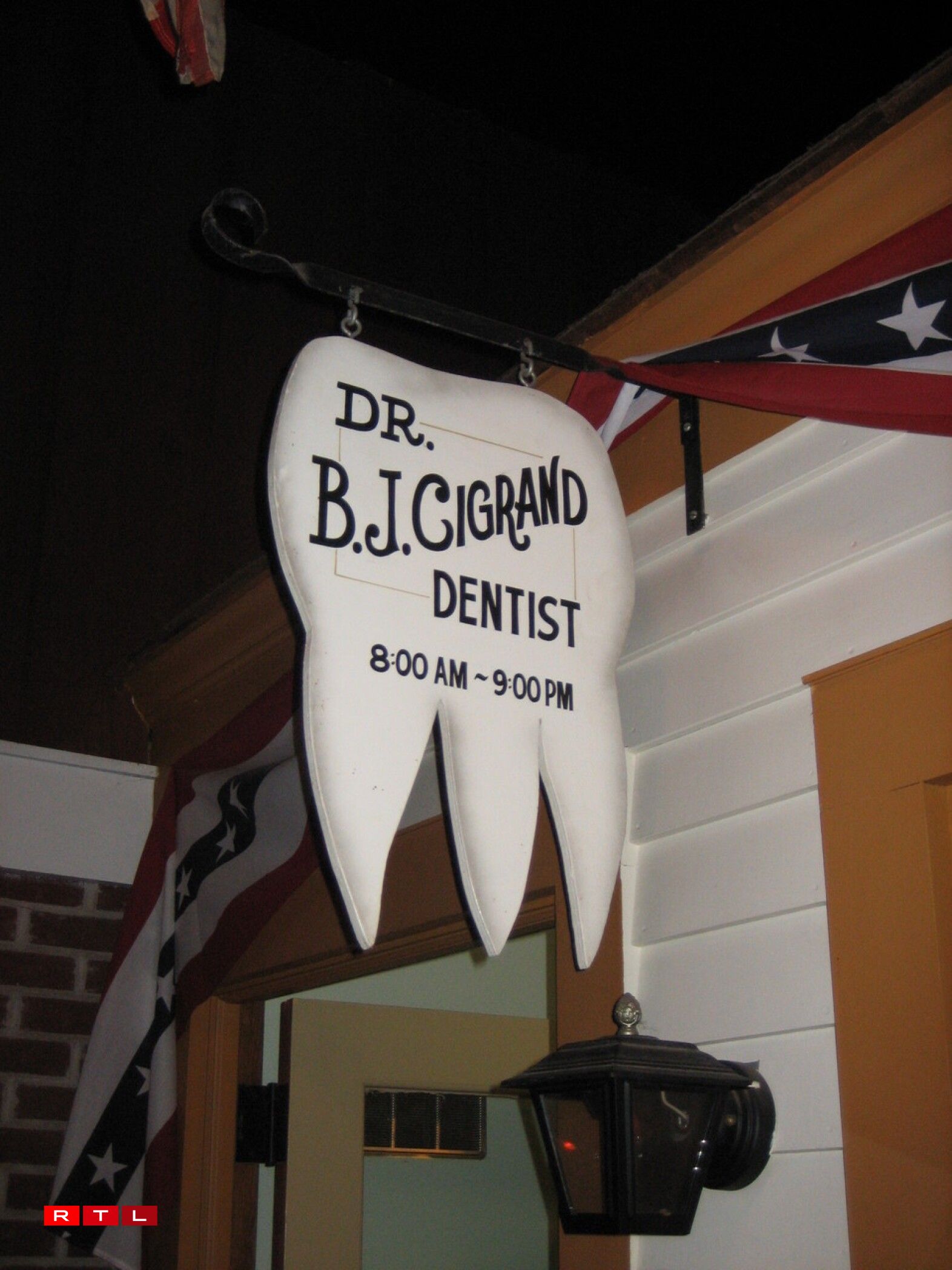 Replica Sign for Dr. B. J. Cigrand's Dental Office - Blackberry Farm, Aurora, Illinois