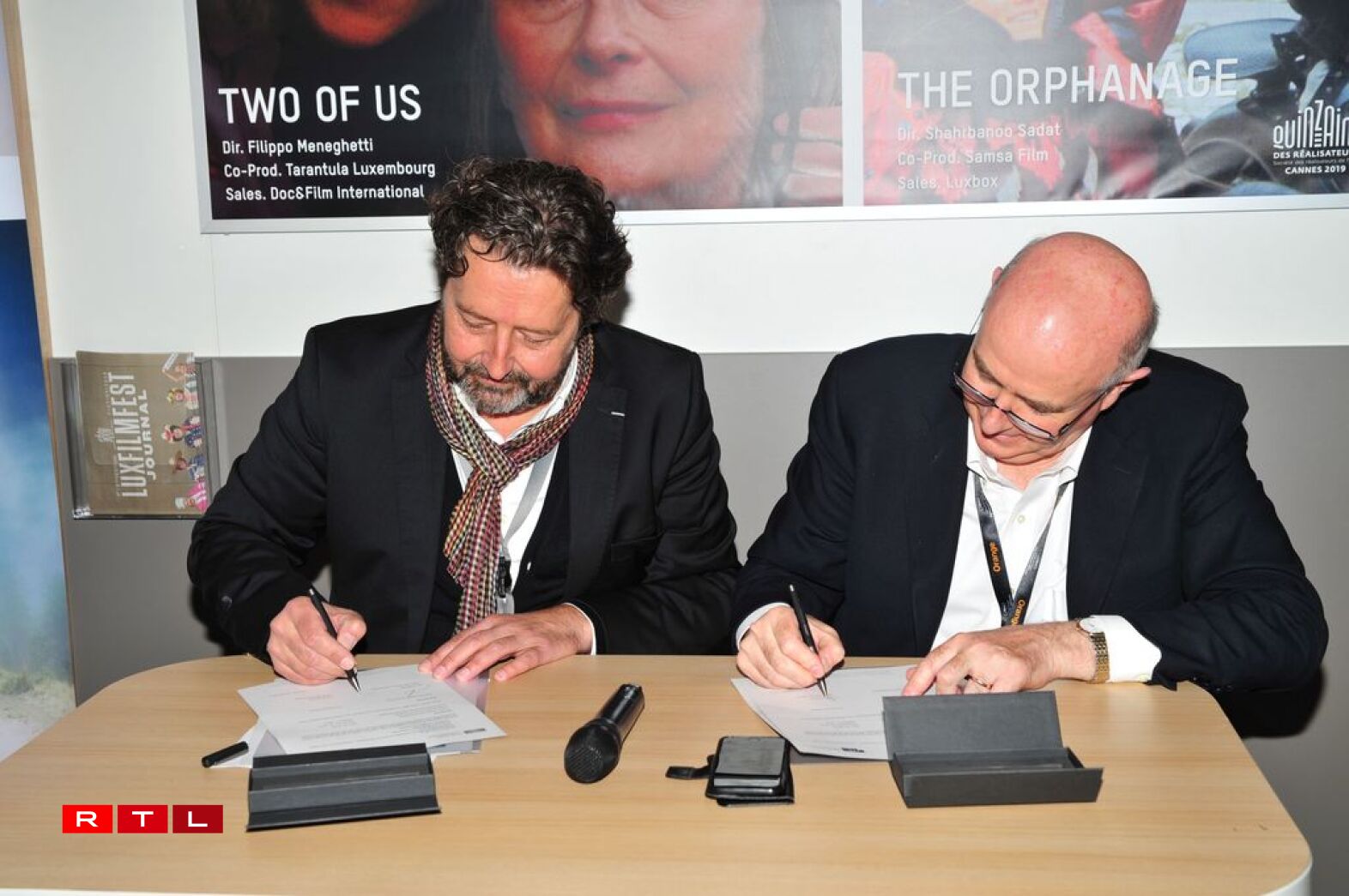 Guy Daleiden (Film Fund Luxembourg director), James Hickey (Screen Ireland director)