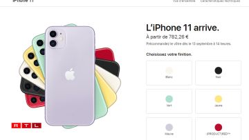 Le prix affiché sur le store Apple Luxembourg pour l'iPhone 11