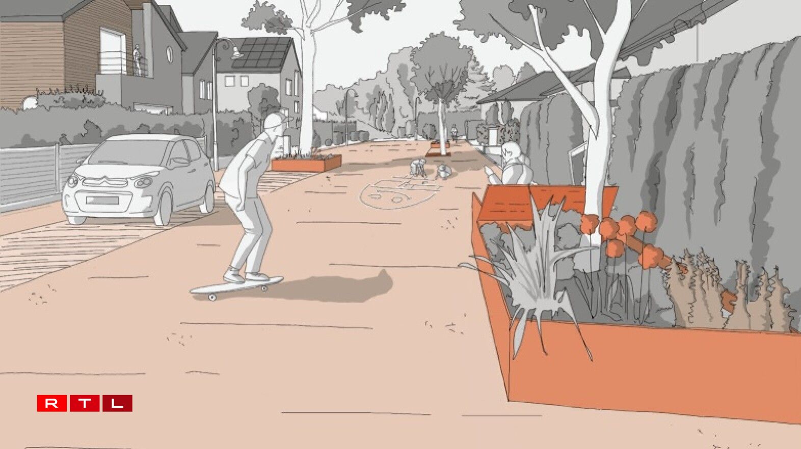 Une fois réaménagée, l'impasse offre plus d'espace aux marcheurs et aux enfants, tout en regroupant le parking à l'entrée de la rue.