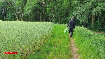 À gauche, un champ arrosé de produits chimiques... René ne cueillera rien par ici.