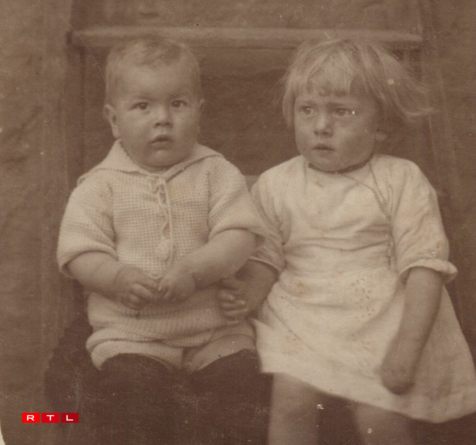 De Jean Kieffer mat senger Cousine Adeline Beaume.