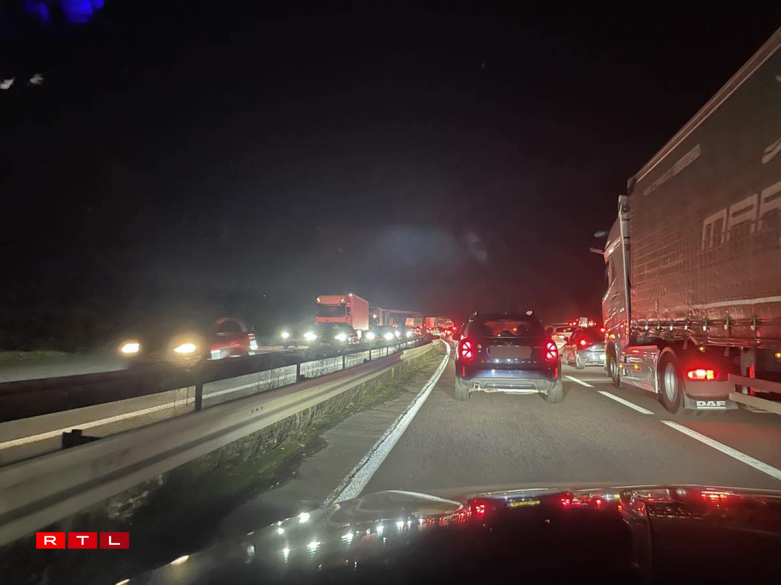 Un bouchon s'est formé à la sortie de Thionville, au niveau de la sortie Bétange