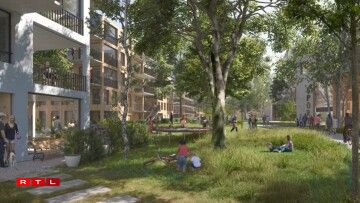 Le parc linéaire qui traversera le Kuebebierg.