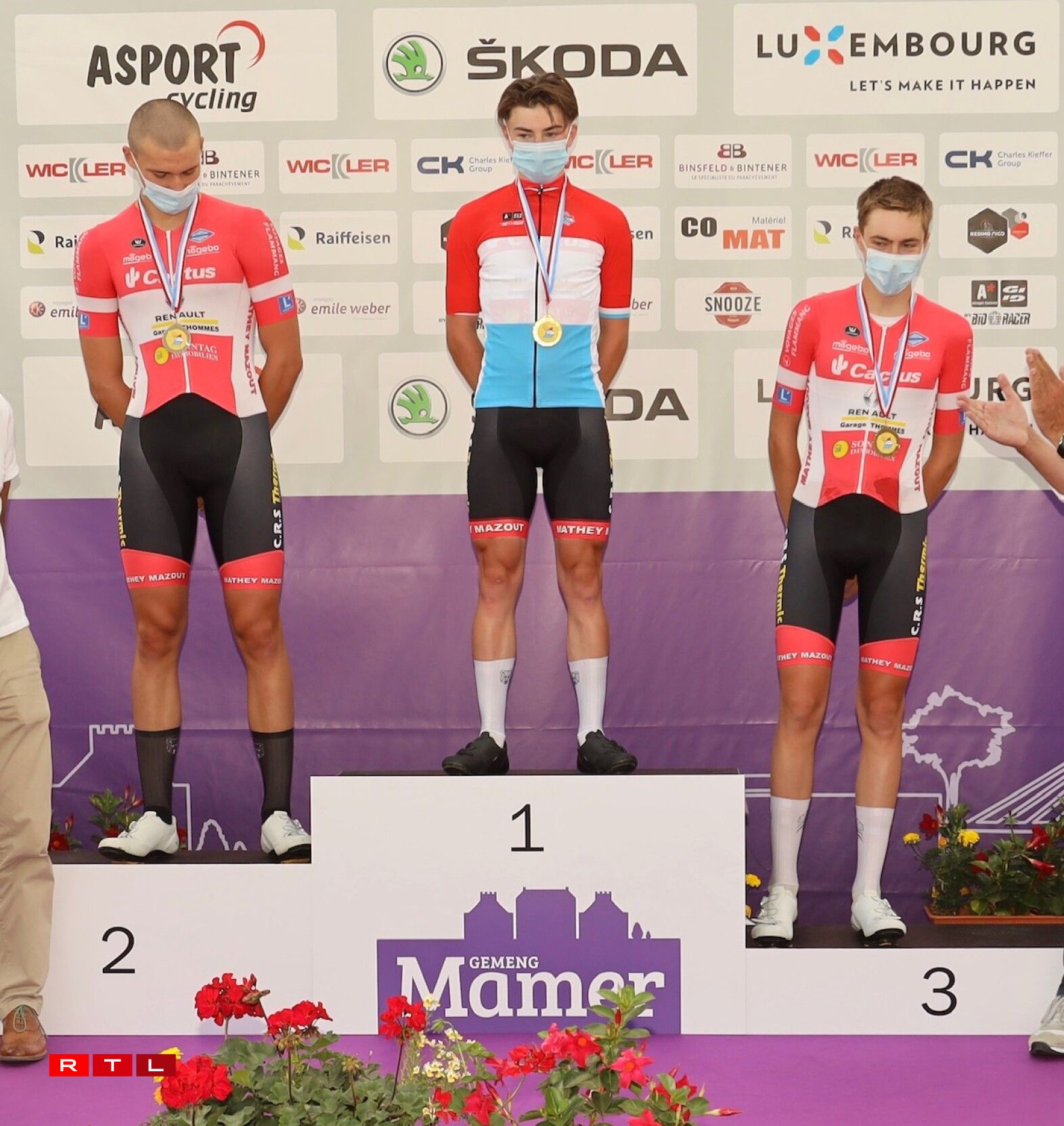 De Podium vun de Junioren.