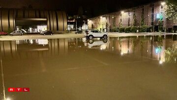 Une photo prise sur le parking Däich à Ettelbruck dans la nuit de vendredi