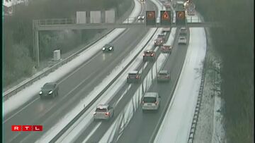 L'A3 est praticable mais la neige était bien présente sur le bord des voies.