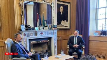 Le Premier ministre luxembourgeoise lors de sa rencontre avec son homologue irlandais Leo Varadkar