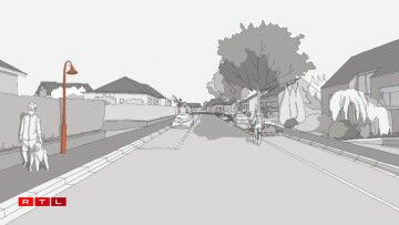 Avant sa transformation, la rue est rectiligne, donc plus accessibles aux véhicules mais trop peu confortable pour les passants.