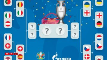 Le tableau des quarts de finale couplé au jeu proposé par l'UEFA sur son site web