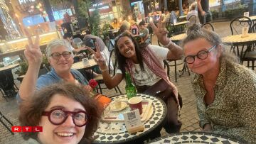 From left to right: Maya Garman, Mira Pinzi, Lalla Zeinab Bouanani, and Georgette Hein – at Istanbul Airport.