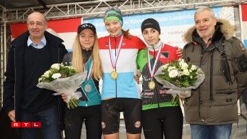 Podium vun den Espoire bei den Dammen.