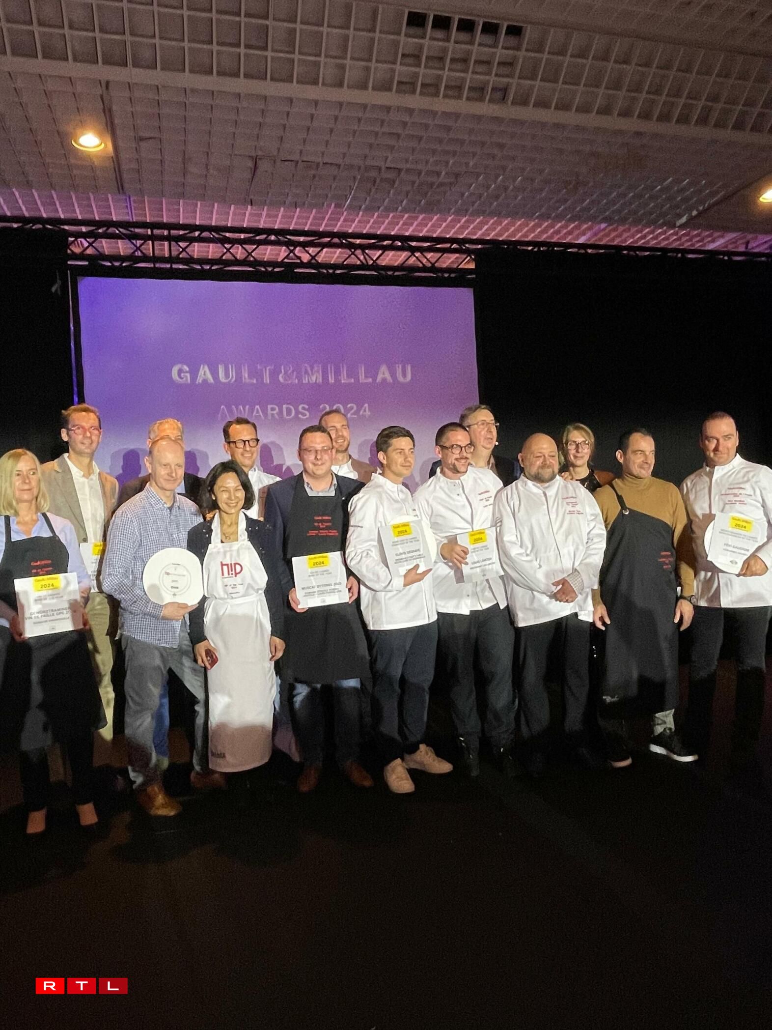 Tous les vainqueurs de l'édition 2024 du guide Gault&Millau réunis au Parc hôtel Alvisse à Luxembourg.