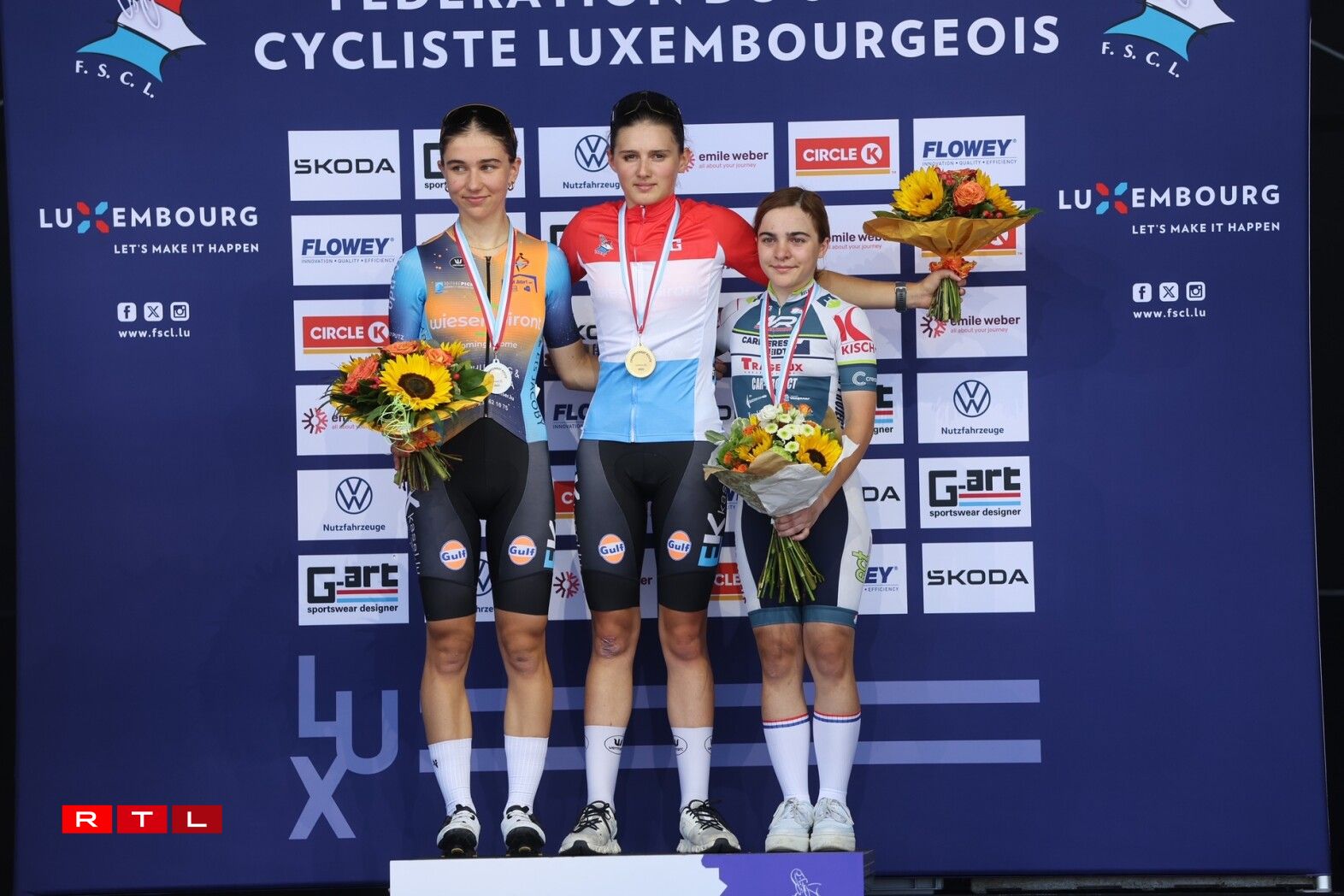 De Podium vun de Juniorinnen