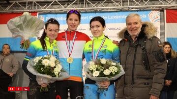 Podium bei de Juniore bei den Dammen.