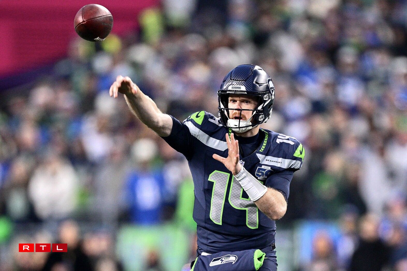 Sam Darnold, de Quarterback vun de Seattle Seahawks
