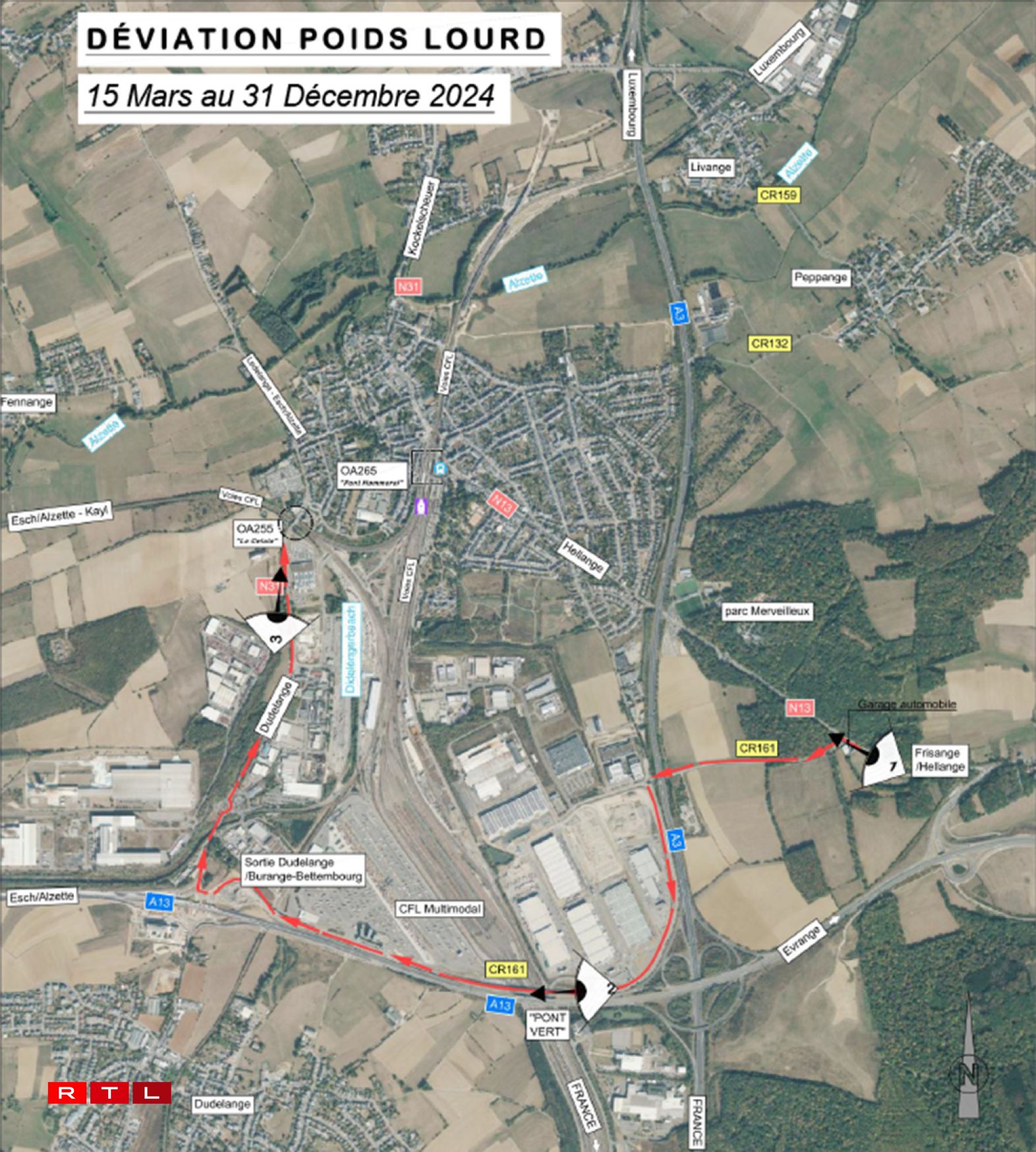 Deviatioun fir Gefierer iwwer 3,5 Tonnen