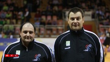 De Patrick Simonelli mam Marc Raus bei der Handball-Coupe 2011