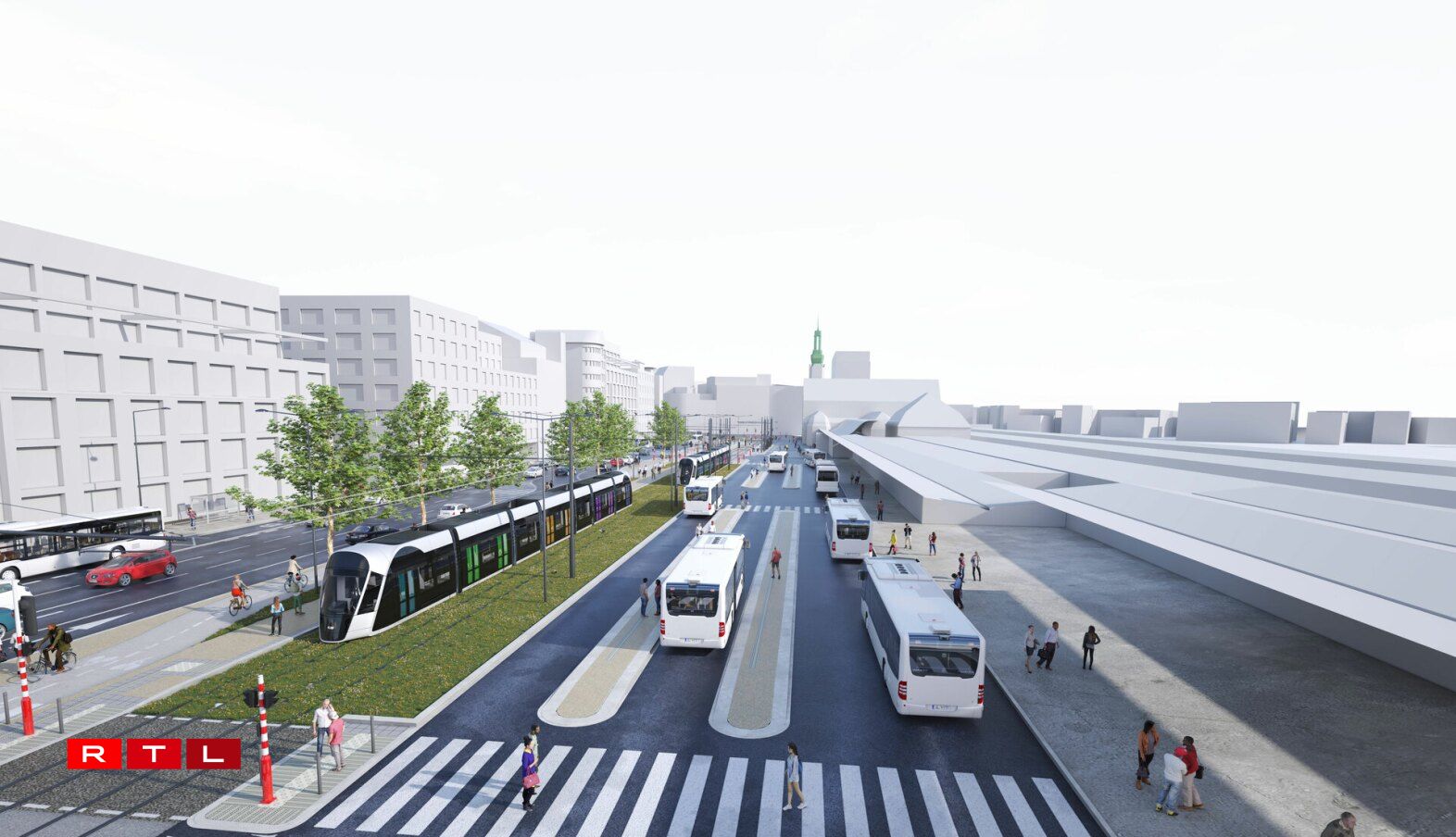 Un visuel de ce que doit devenir la Gare centrale et les avenues qui y mènent