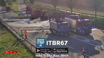 En fin de journée, l'autoroute était toujours fermée