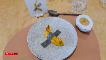 L'oeuvre de l'artiste italien reproduite ici par le chef Charles Coulombeau et son équipe des restaurants Yozora et Umé.