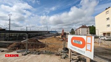 Le pont qui enjambera la gare de Thionville pour faire circuler le BHNS Citézen en direction de Yutz.