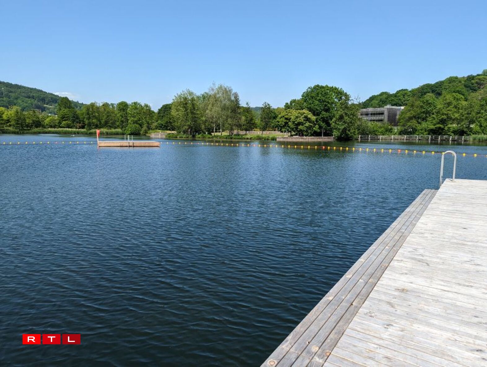 Le spot de baignage au lac d'Echternach
