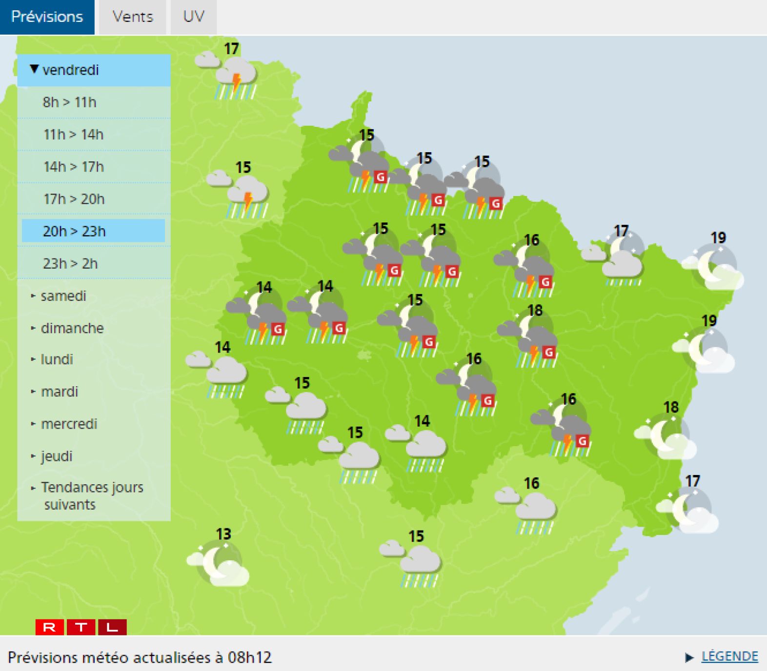 L'est du pays sera épargné d'après Météo France