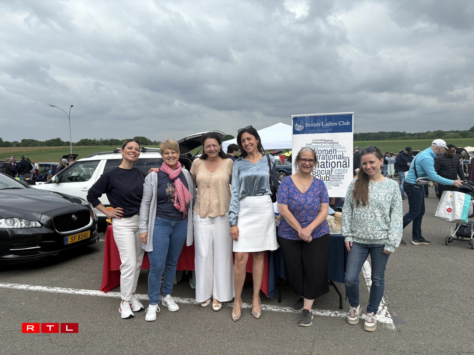 Emily Fitzgerald (BLC marketing manager), Kathy Liebel (BLC secretary), Joanne Olivier (British Ambassador to Luxembourg), Amy Gerch (BLC chair), Lousie Edworty (BLC memberships), and Jo (Kids coordinator)