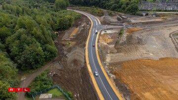 La nouvelle route relie Herserange et Haucourt-Moulaine.