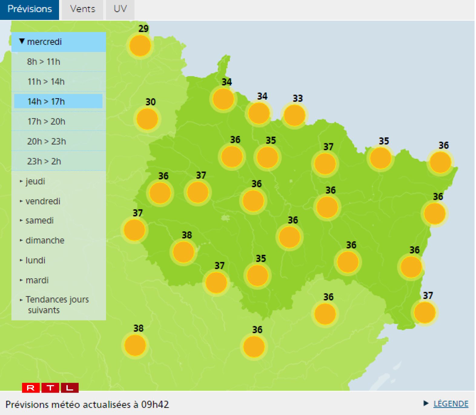 Il va faire chaud cet après-midi