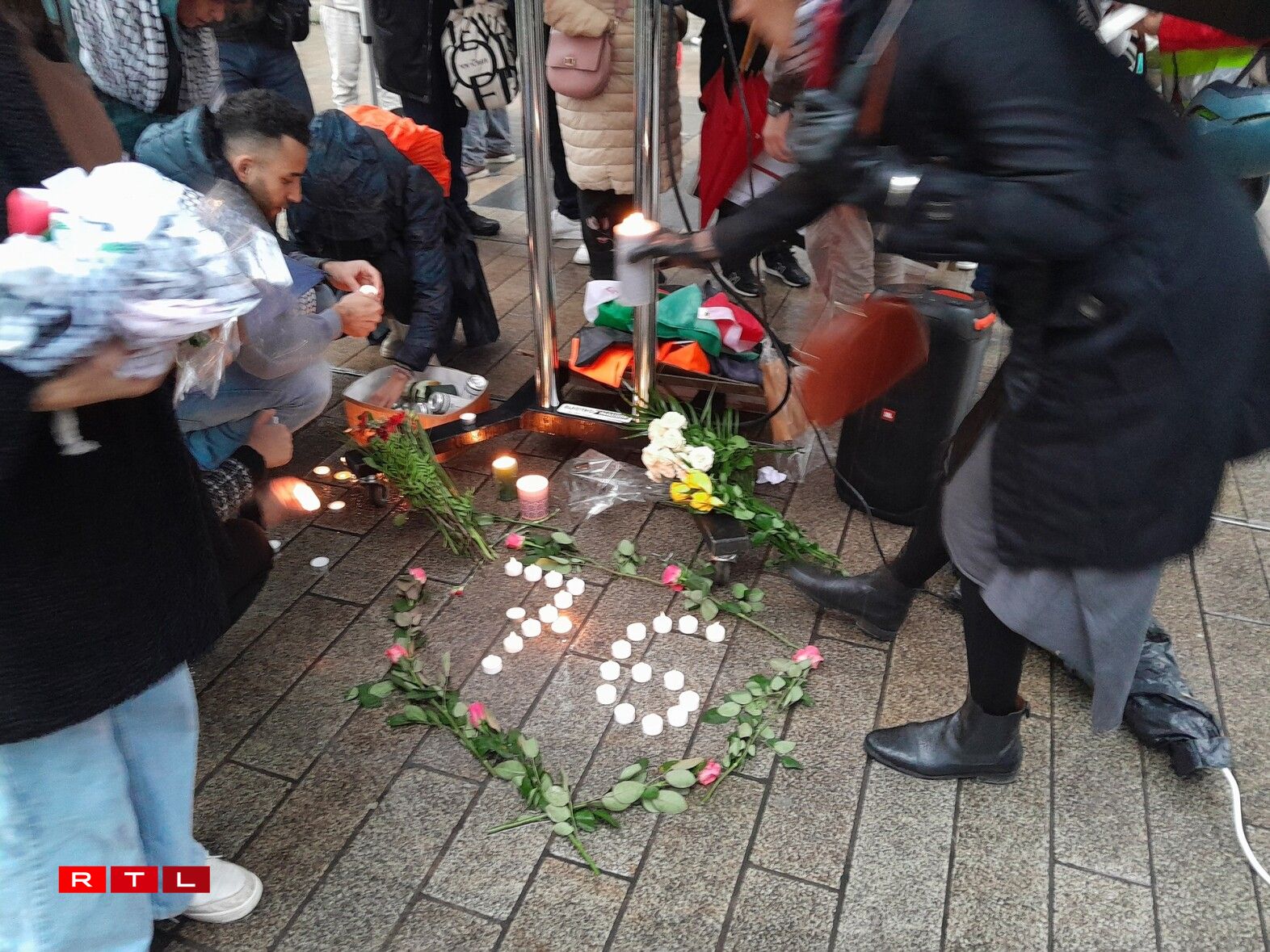 Net wäit ewech gouf och op d'Schicksal vun den Awunner an der Gazasträif opmierksam gemaach.