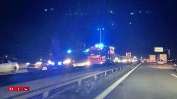 Une photo prise à hauteur de l'accident signalé peu après 19h sur l'A31