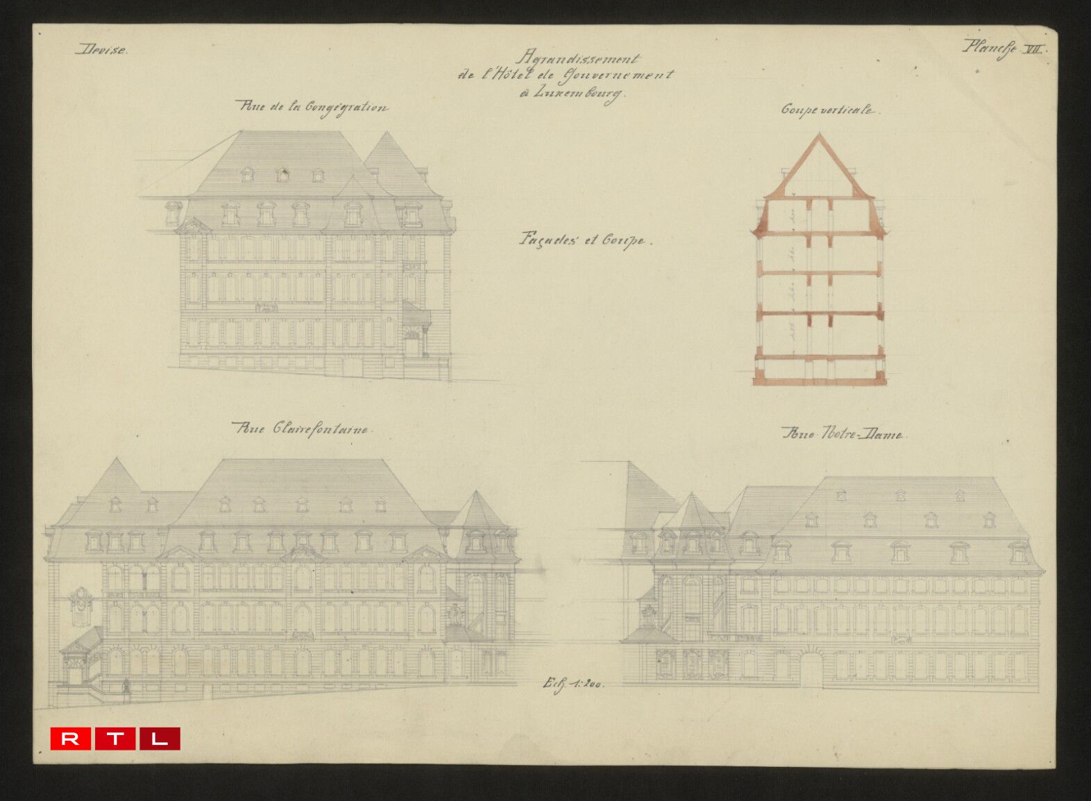 Project for the seat of government.