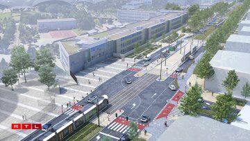 Une simulation qui donne une idée de ce à quoi ressemblera le boulevard Konrad Adenauer en 2027