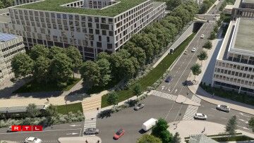 The tunnel created for the tram line on the Route d'Arlon.