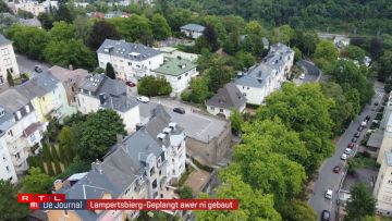 The finished bridge pedestal behind Lycée Robert Schuman.