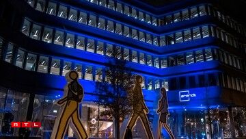 D'UNICEF-Aktioun #GoBlue am Joer 2021.