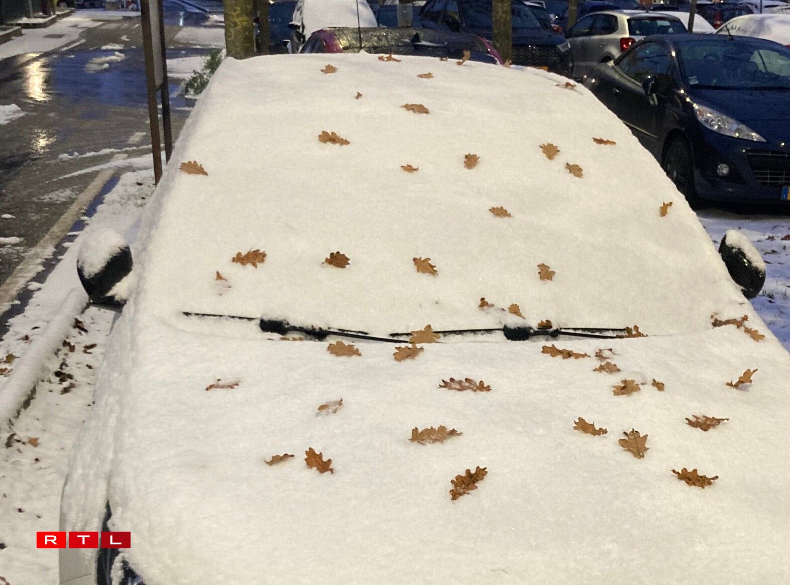 Une pphoto prise ce matin sur le parking près du cinéma de Diekirch