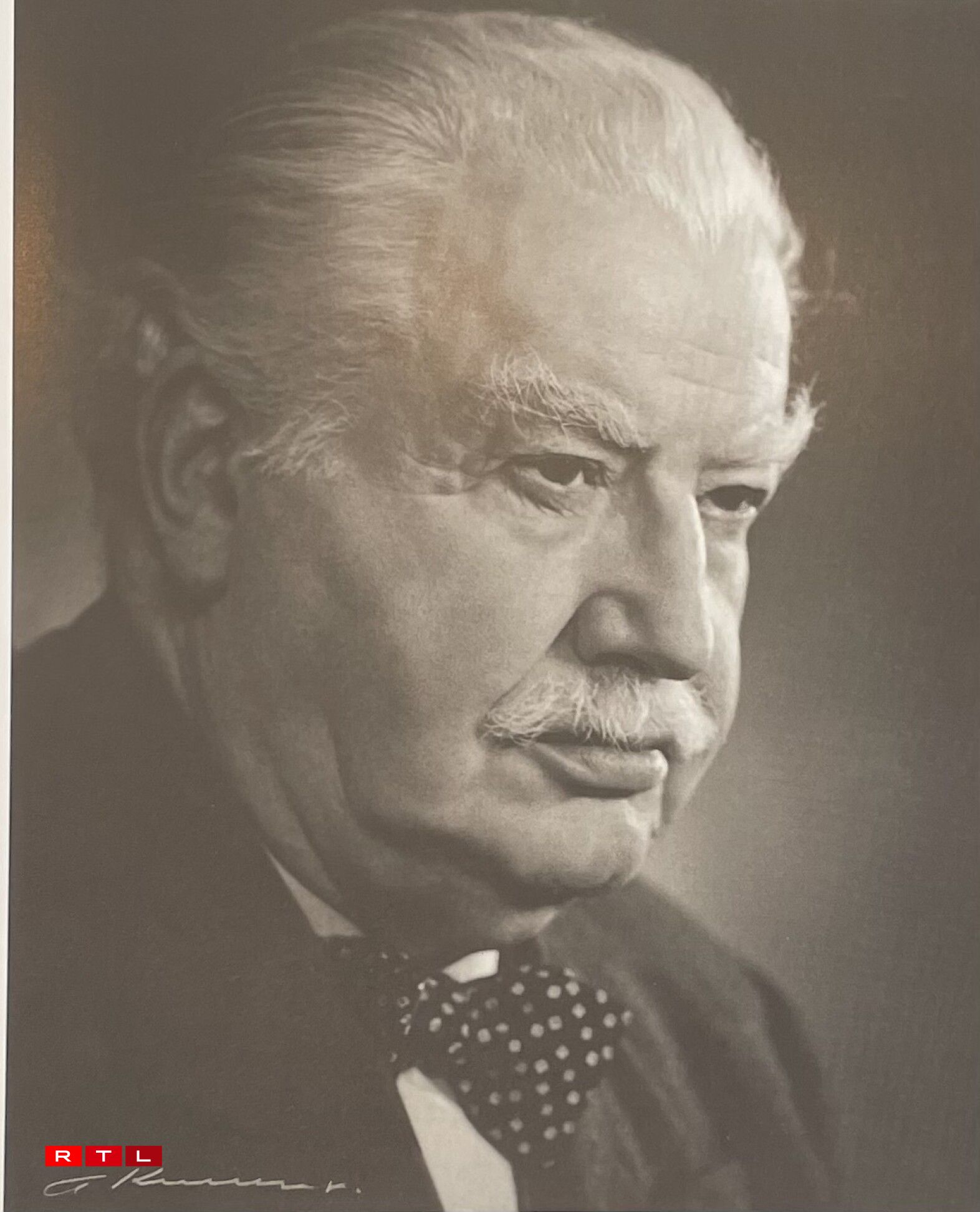 Portrait vum fréiere Premier Joseph Bech, 1962.