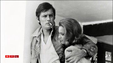 Den Alain Delon mam Romy Schneider am Joer 1968.