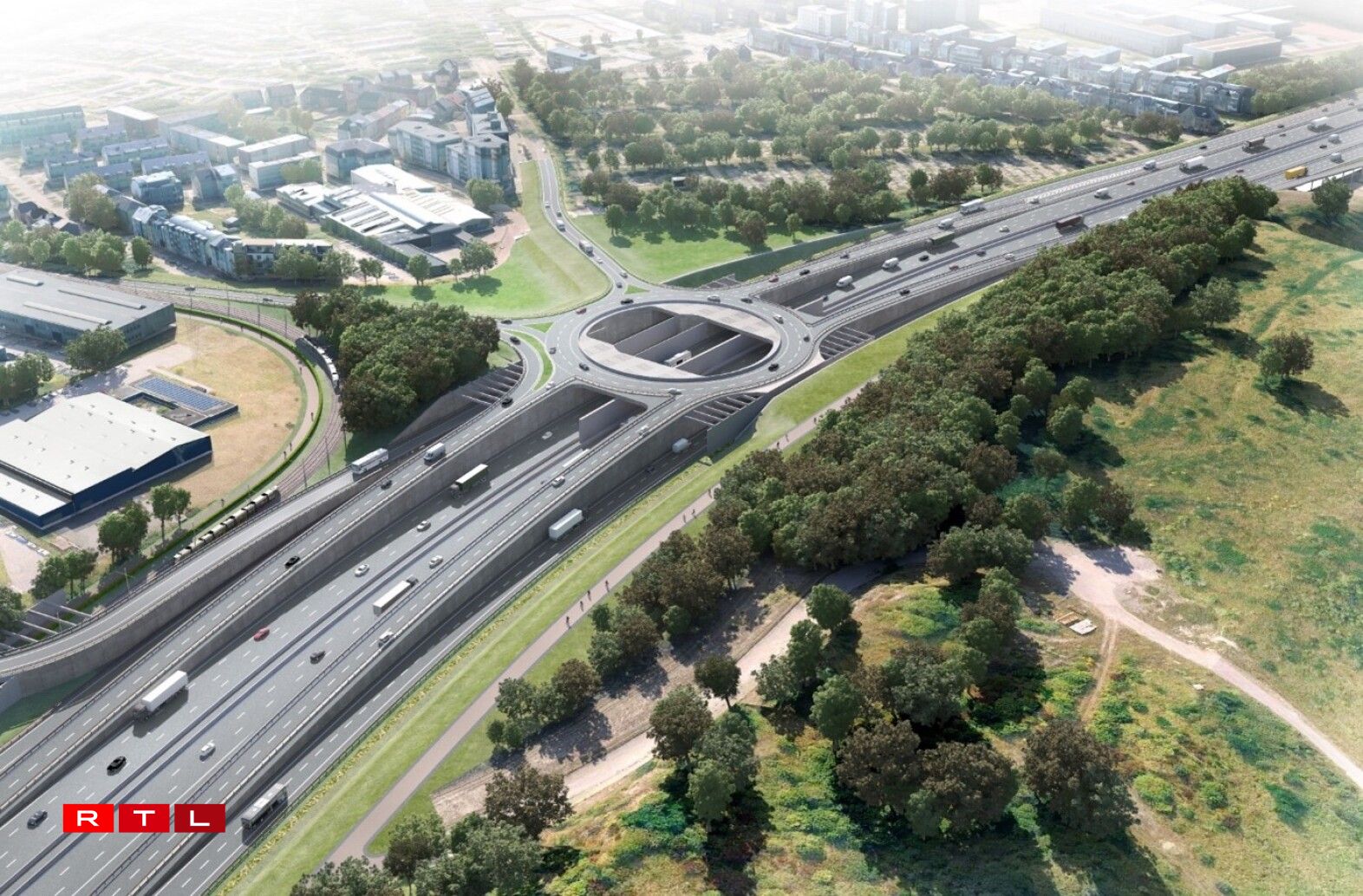 L'échangeur Lallange tel qu'il est prévu à la fin du projet