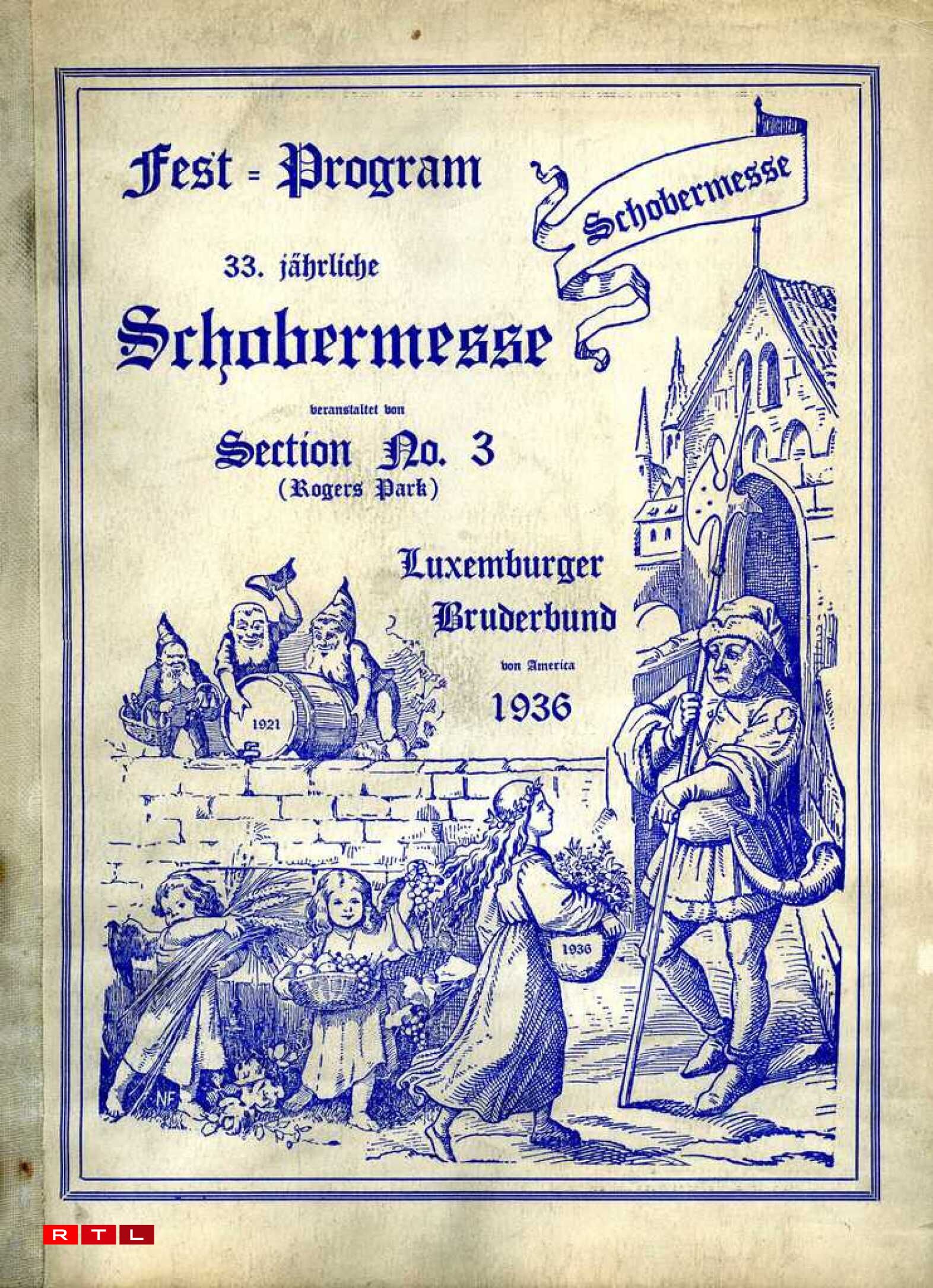The cover of the Schobermesse booklet from 1936.