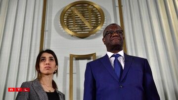 2018: De kongoleesesche Gynekolog Denis Mukwege an déi jesidesch Aktivistin Nadia Murad gi fir hir Aarbecht geéiert,