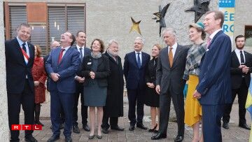 De Robert Goebbels bei der Visitt vum Belsche Kinnek a senger Fra zu Schengen 2019.