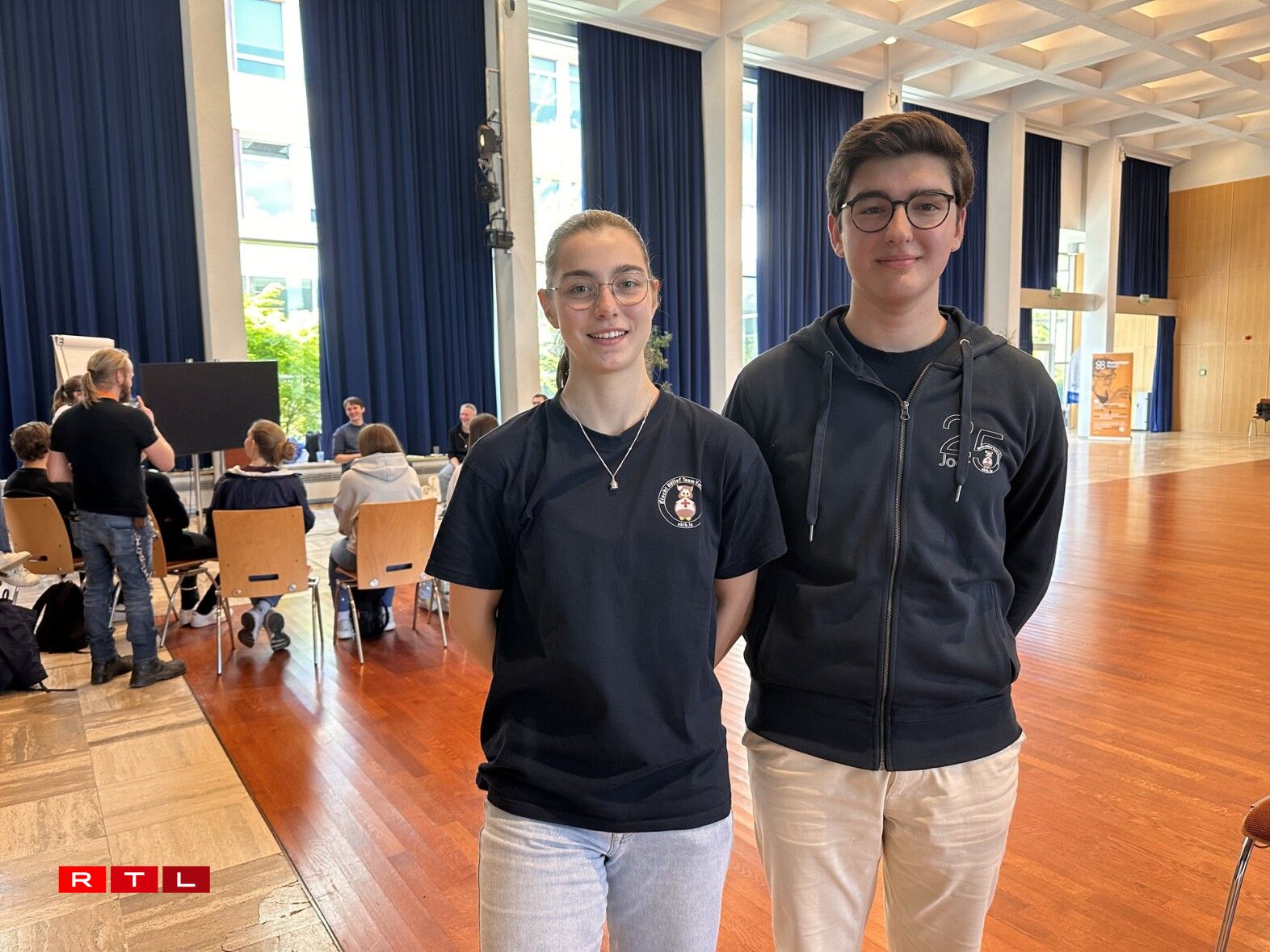 Foto vu Schüler: Lise & Mathis aus der Éischt-Hëllef-Grupp vum Kolléisch