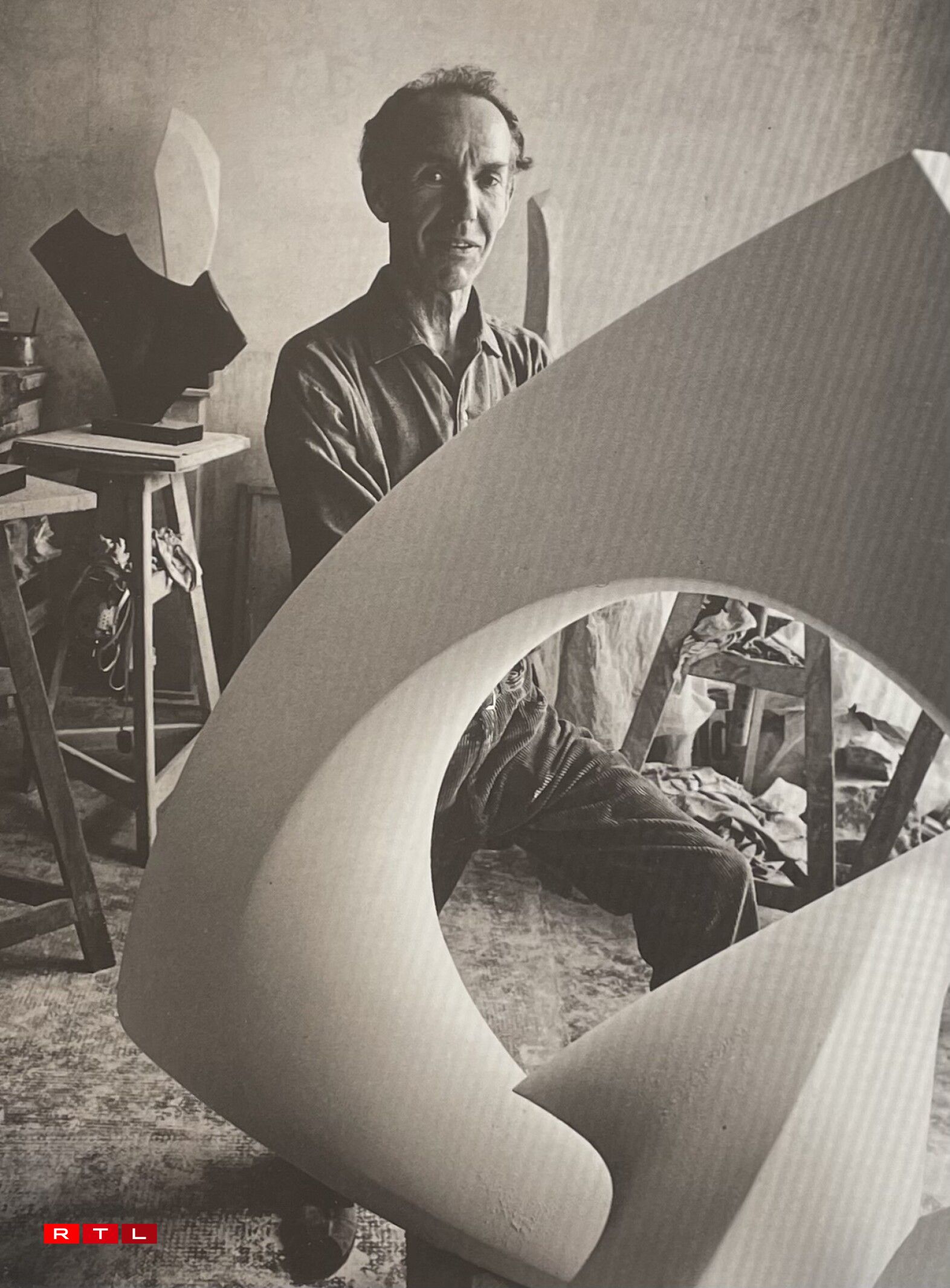 Portrait vum Lëtzebuerger Artist Lucien Wercollier, 1962.