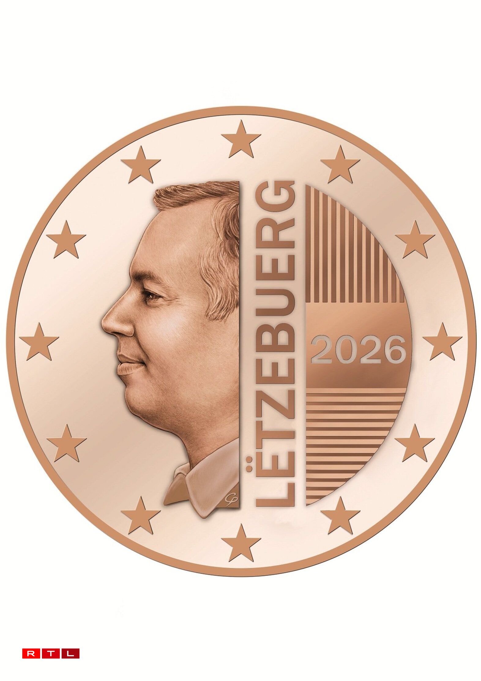 Le visuel des pièces de 0,01€ et 0,05€,